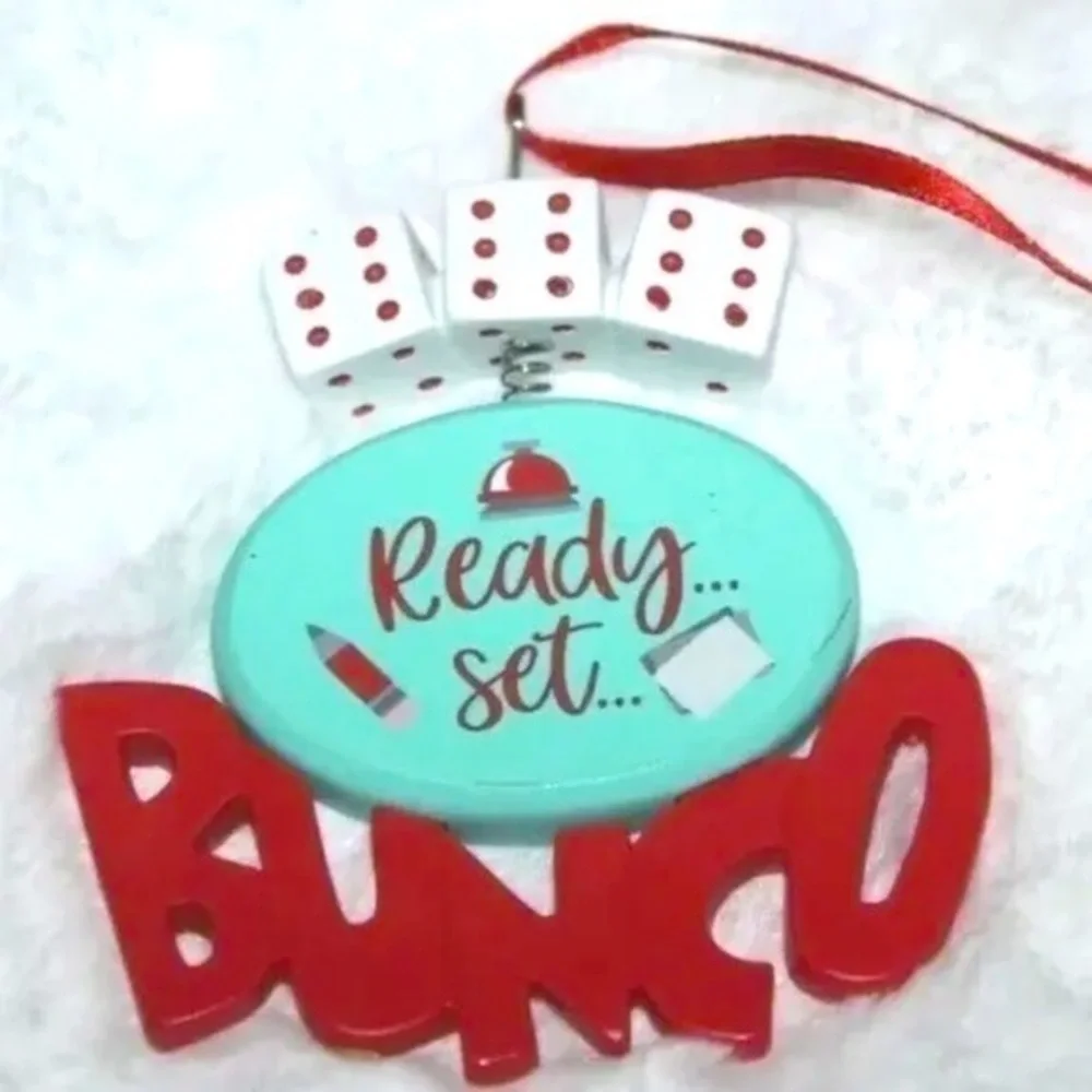 Ready Set Bunco ornament new Hallmark